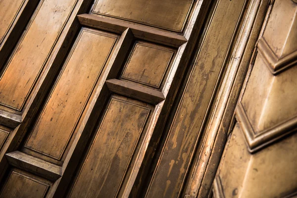 Decorated Wooden Door in Red Fort — 图库照片