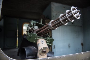 Gatling Gun From WWII clipart