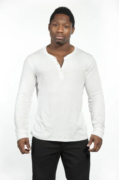 Black Male on White — Stock Photo, Image