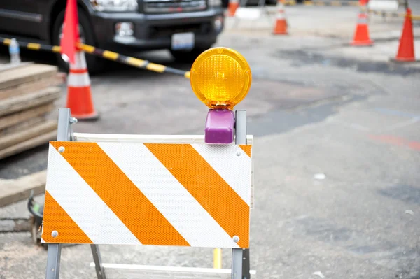 Construction Site on Road — Stock Photo, Image