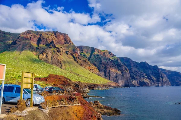 Rocks Los Gignates with sea shore in Tenerife, Canary Islands. — Stock Photo, Image