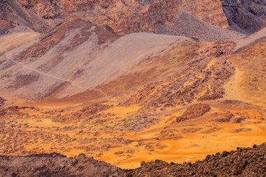 Çöl kumları Teide yanardağı Tenerife, İspanya
