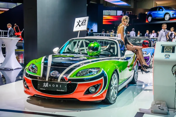 MOSCOW, RUSSIA - AUG 2012: MAZDA MX-5 3RD GENERATION presented as world premiere at the 16th MIAS Moscow International Automobile Salon on August 30, 2012 in Moscow, Russia — Stock fotografie