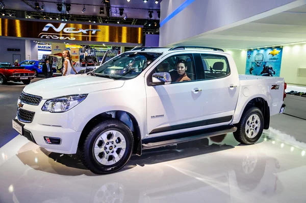 MOSCOW, RUSSIA - AUG 2012: CHEVROLET COLORADO presented as world premiere at the 16th MIAS Moscow International Automobile Salon on August 30, 2012 in Moscow, Russia — Zdjęcie stockowe