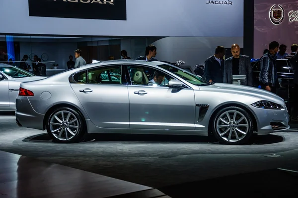 MOSCOW, RUSSIA - AUG 2012: JAGUAR XFR presented as world premier — ストック写真