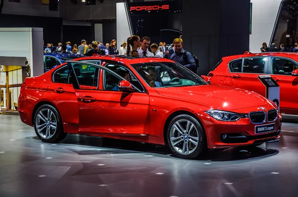 MOSCOW, RUSSIA - AUG 2012: BMW 3ER F30 F31 presented as world premiere at the 16th MIAS Moscow International Automobile Salon on August 30, 2012 in Moscow, Russia — ストック写真