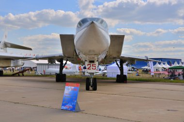 MOSCOW, RUSSIA - AUG 2015: strategic strike bomber Tu-22M Backfi