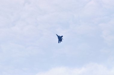 Moskova, Rusya - Ağustos 2015: savaş uçağı Su-30 Flanker-C t