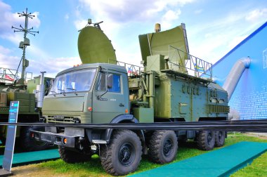MOSCOW, RUSSIA - AUG 2015: mobile radar presented at the 12th MA