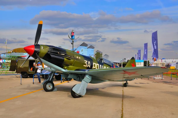 Moskau, Russland - August 2015: sowjetische Kampfflugzeuge Mig-3 vorhanden — Stockfoto