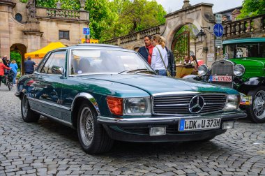 FULDA, GERMANY - MAI 2013: Mercedes-Benz SL R107 coupe retro car