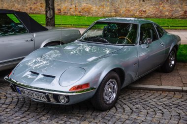 FULDA, GERMANY - MAI 2013: Opel GT sports coupe retro car on Mai