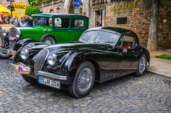 FULDA, GERMANY - MAI 2013: Jaguar XK120 sports coupe retro car o — стокове фото