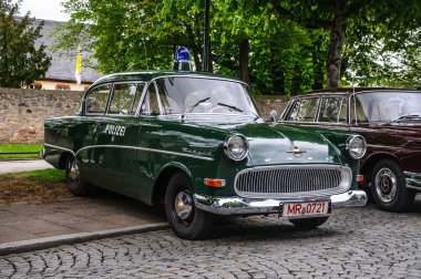 FULDA, GERMANY - MAI 2013: Opel Kapitan police luxury retro car