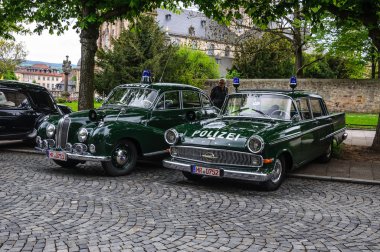 FULDA, GERMANY - MAI 2013: BMW 501 502 and Opel Kapitan police l