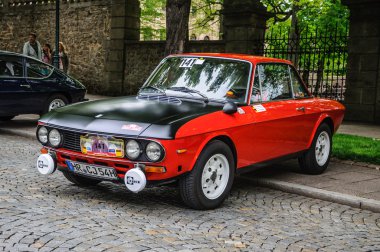FULDA, GERMANY - MAI 2013: Lancia Fulvia Coupe 3 retro car on Ma