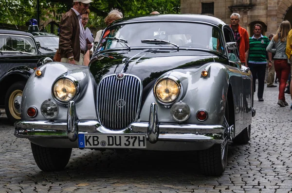 FULDA, GERMANY - MAI 2013: Jaguar XK150 sports coupe retro car o — стокове фото