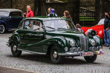 FULDA, GERMANY - MAI 2013: BMW 501 502 police luxury retro car o