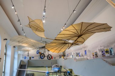 DRESDEN, GERMANY - MAI 2015: ancient flying machine Based On The