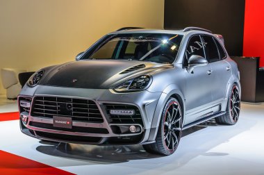FRANKFURT - SEPT 2015: Porsche Macan Mansory presented at IAA In