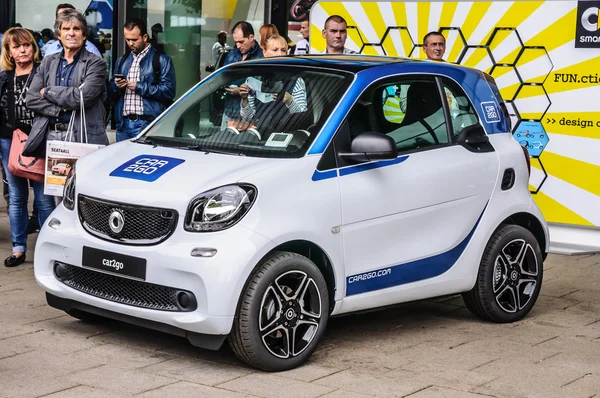 FRANKFURT - SEPT 2015: smart fortwo presented at IAA Internation — ストック写真