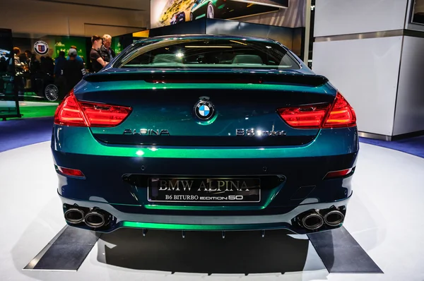 FRANKFURT - SEPT 2015: BMW Alpina B6 Biturbo Edition 50 presente — Zdjęcie stockowe