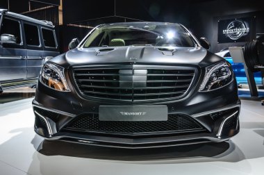 FRANKFURT - SEPT 2015: MANSORY BLACK EDITION Mercedes S Class AM