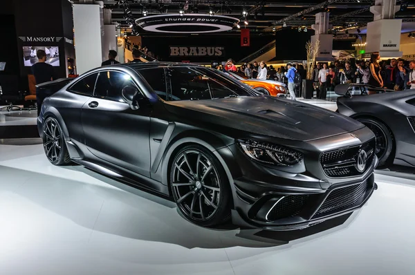 FRANKFURT - SEPT 2015: PRETO EDIÇÃO MANSORY Mercedes S Class Co — Fotografia de Stock