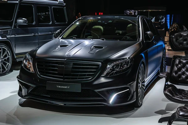 FRANKFURT - SEPT 2015: MANSORY BLACK EDITION Mercedes S Class AM — Stock Photo, Image