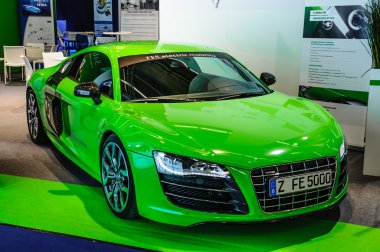 FRANKFURT - SEPT 2015: Audi R8 e-tron presented at IAA Internati