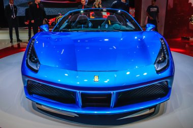 FRANKFURT - SEPT 2015: Ferrari 488 Spider presented at IAA Inter