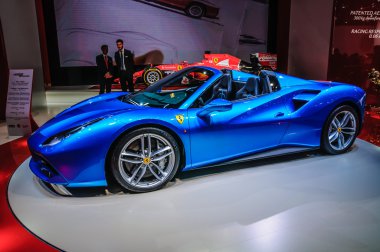FRANKFURT - SEPT 2015: Ferrari 488 Spider presented at IAA Inter