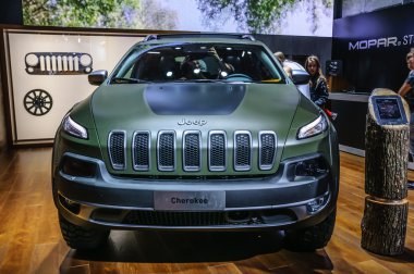 FRANKFURT - SEPT 2015: Jeep Cherokee presented at IAA Internatio
