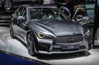 FRANKFURT - SEPT 2015: Infinity Q50 presented at IAA Internation