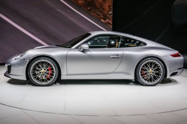FRANKFURT - SEPT 2015: Porsche 911 991 Carrera S coupe presented