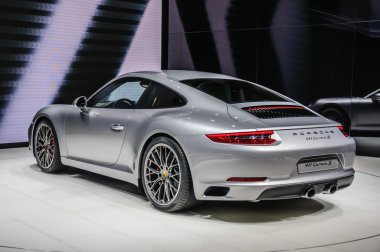 FRANKFURT - SEPT 2015: Porsche 911 991 Carrera S coupe presented