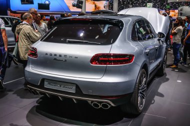 FRANKFURT - SEPT 2015: Porsche Macan S Diesel presented at IAA I