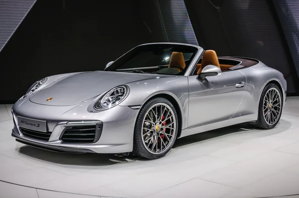 FRANKFURT - SEPT 2015: Porsche 911 991 Carrera S cabrio presente — Zdjęcie stockowe