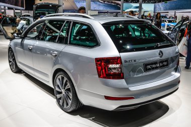 FRANKFURT - SEPT 2015: Skoda Octavia G-Tec presented at IAA Inte