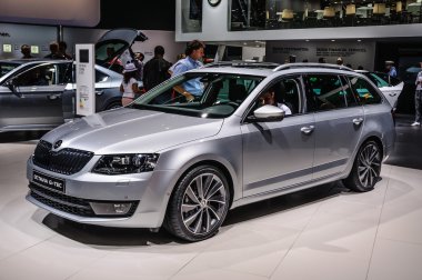 FRANKFURT - SEPT 2015: Skoda Octavia G-Tec presented at IAA Inte