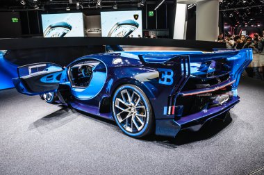 FRANKFURT - SEPT 2015: Bugatti Chiron Vision Gran Turismo presen