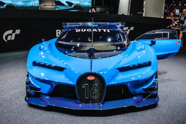 FRANKFURT - SEPT 2015: Bugatti Chiron Vision Gran Turismo presen Stock Picture