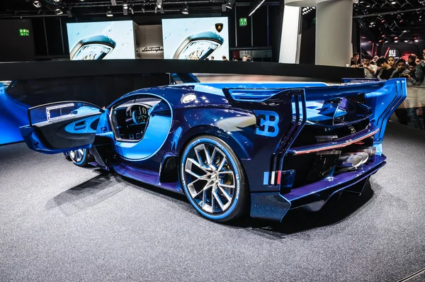 FRANKFURT - SEPT 2015: Bugatti Chiron Vision Gran Turismo presen Royalty Free Stock Photos