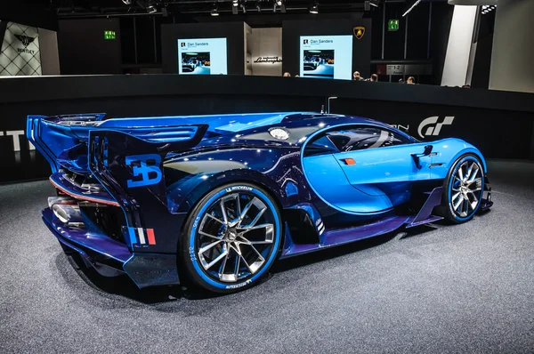 FRANKFURT - SEPT 2015: Bugatti Chiron Vision Gran Turismo presen Stock Photo