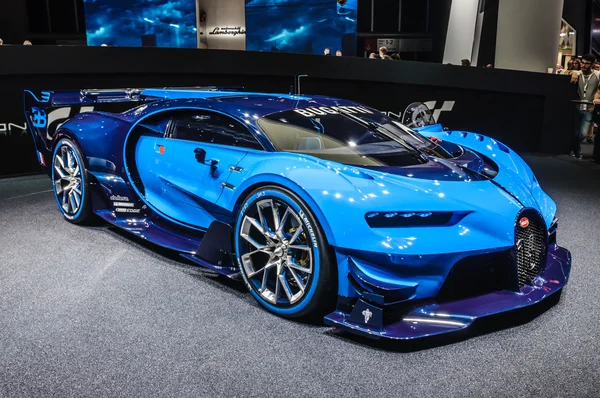 FRANKFURT - SEPT 2015: Bugatti Chiron Vision Gran Turismo presen Obrazek Stockowy