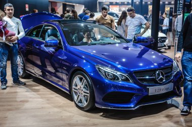 FRANKFURT - SEPT 2015: Mercedes-Benz E 220 d Coupe presented at