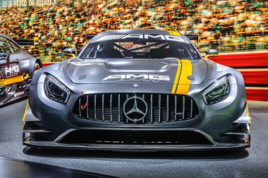 FRANKFURT - SEPT 2015: Mercedes-AMG C 63 DTM Coupe presented at