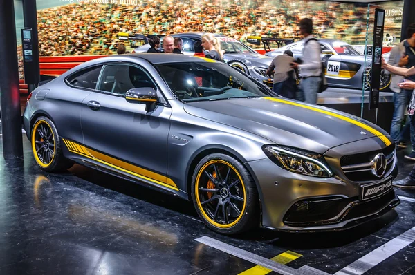 Frankfurt - september 2015: Mercedes-Benz Amg C63 Coupe Edition 1 pre — Stockfoto