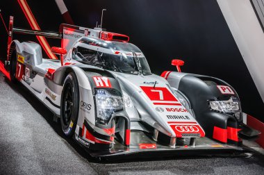 FRANKFURT - SEPT 2015: Audi R18 e-tron quattro presented at IAA