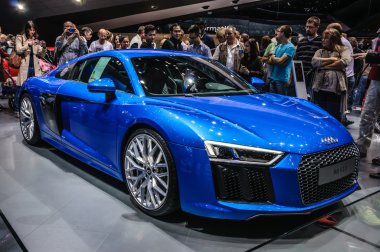 FRANKFURT - SEPT 2015: Audi R8 V10 presented at IAA Internationa